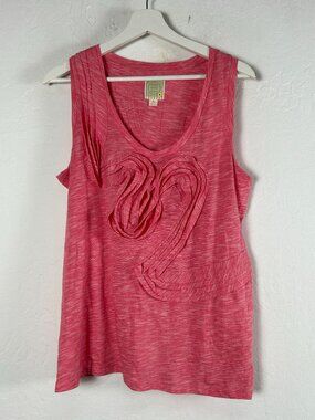 Little Yellow Button Anthropologie Women’s Pink Winding Road Tank Top Large NWOT